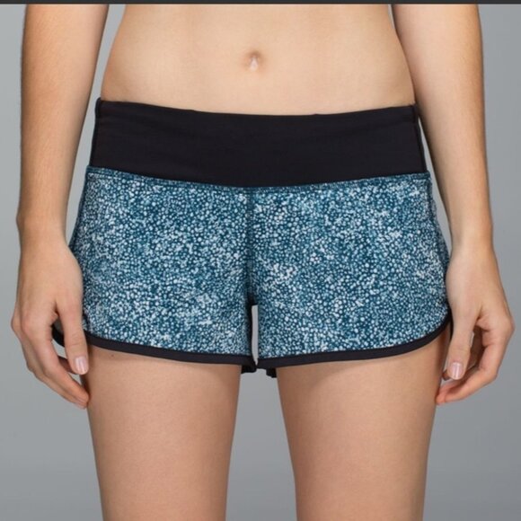 Lululemon Run: Speed Short *4-way Stretch Pebble Print Parfait Pink Alberta Lake - Picture 1 of 15